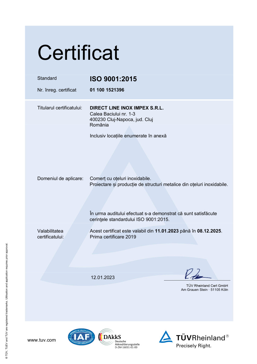 ISO 9001-2015 romana